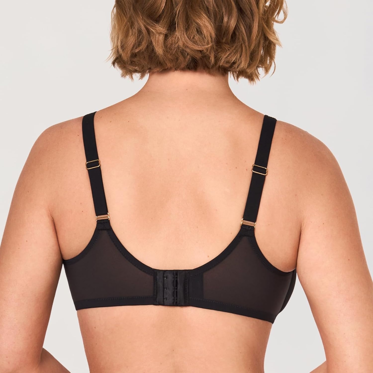 image:imageDELIMIRA Womens Cosnufy Sheer Balconette Bra Full Coverage See Through Plus Size Unlined Underwire BrasBlack