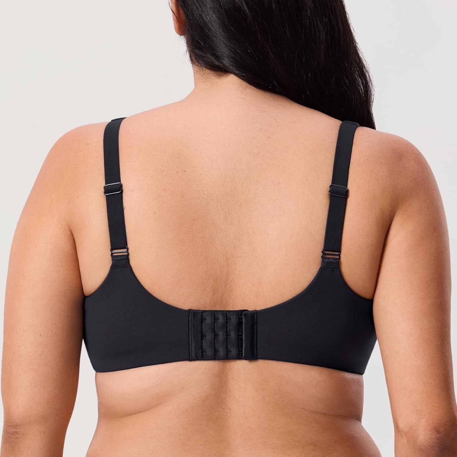image:imageDELIMIRA Womens Inbarely Lift Full Coverage Bras Plus Size Unlined Supportive T Shirt Underwire Seamless BraBlack