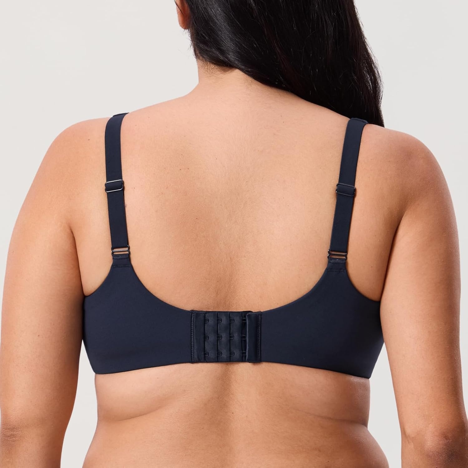 image:imageDELIMIRA Womens Inbarely Lift Full Coverage Bras Plus Size Unlined Supportive T Shirt Underwire Seamless BraDeep Ocean Blue