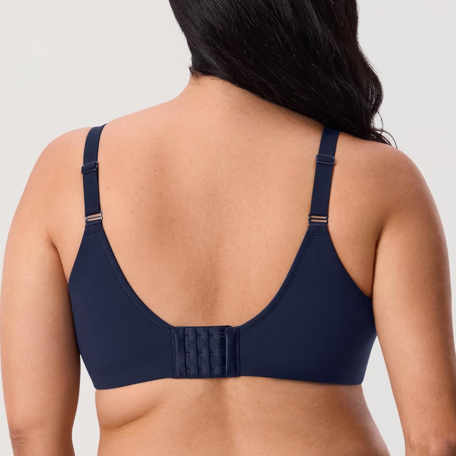 image:imageDELIMIRA Womens Inbarely Lift Wireless Bras No Padding Full Coverage Plus Size Seamless Everyday Tshirt BraDeep Ocean Blue