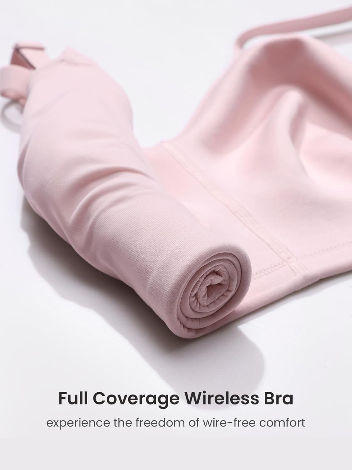 image:imageDELIMIRA Womens Inbarely Lift Wireless Bras No Padding Full Coverage Plus Size Seamless Everyday Tshirt BraGentle Rose