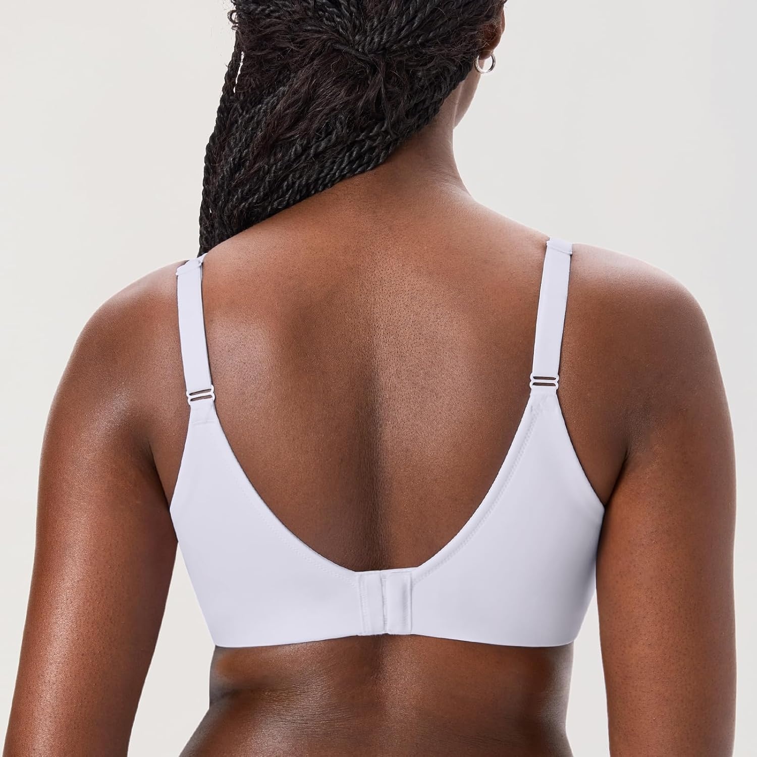 image:imageDELIMIRA Womens Inbarely Lift Wireless Bras No Padding Full Coverage Plus Size Seamless Everyday Tshirt BraWhite