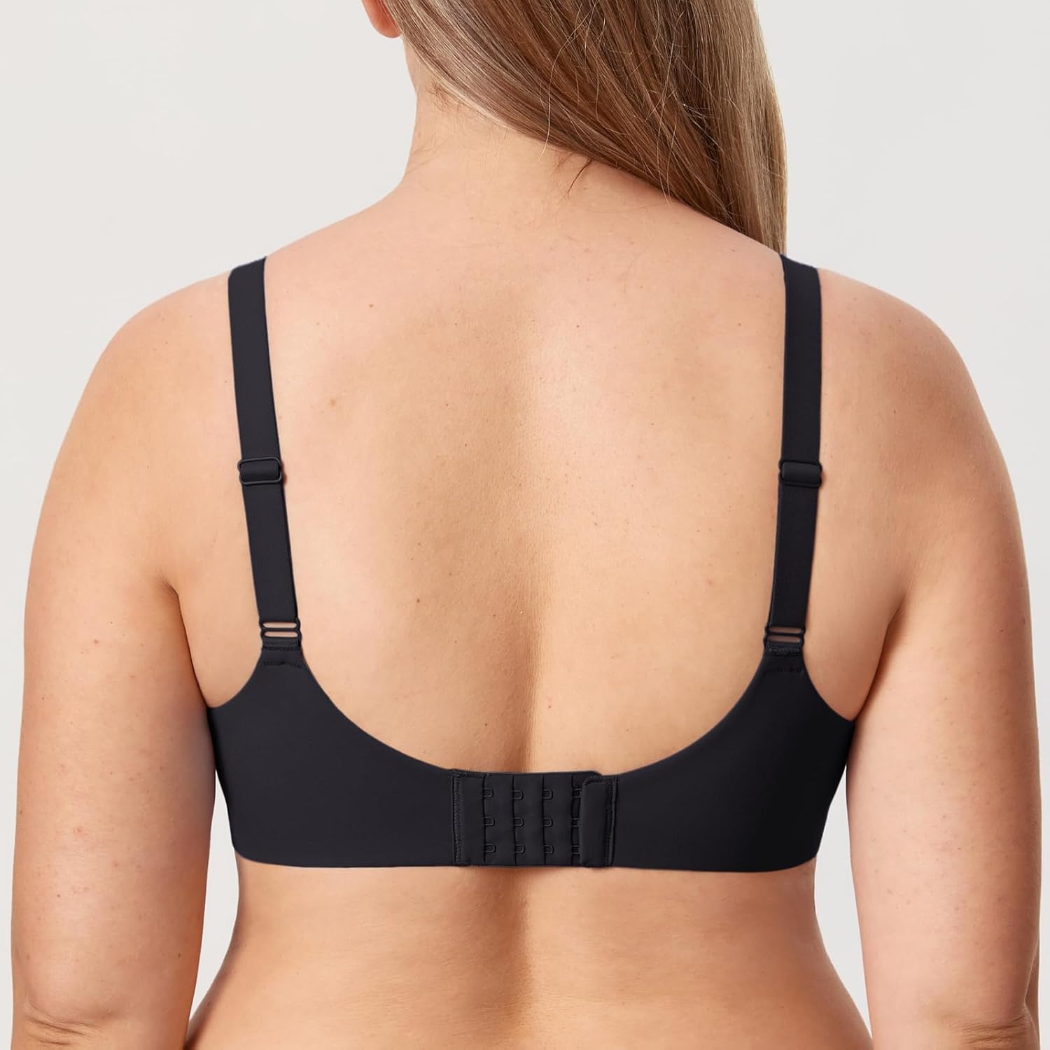 image:imageDELIMIRA Womens Inbarely Plus Plunge Bra Underwire Full Coverage Plus Size Unlined BrasBlack Size Up Cup Band