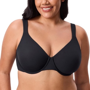 image:imageDELIMIRA Womens Inbarely Lift Full Coverage Bras Plus Size Unlined Supportive T Shirt Underwire Seamless BraBlack