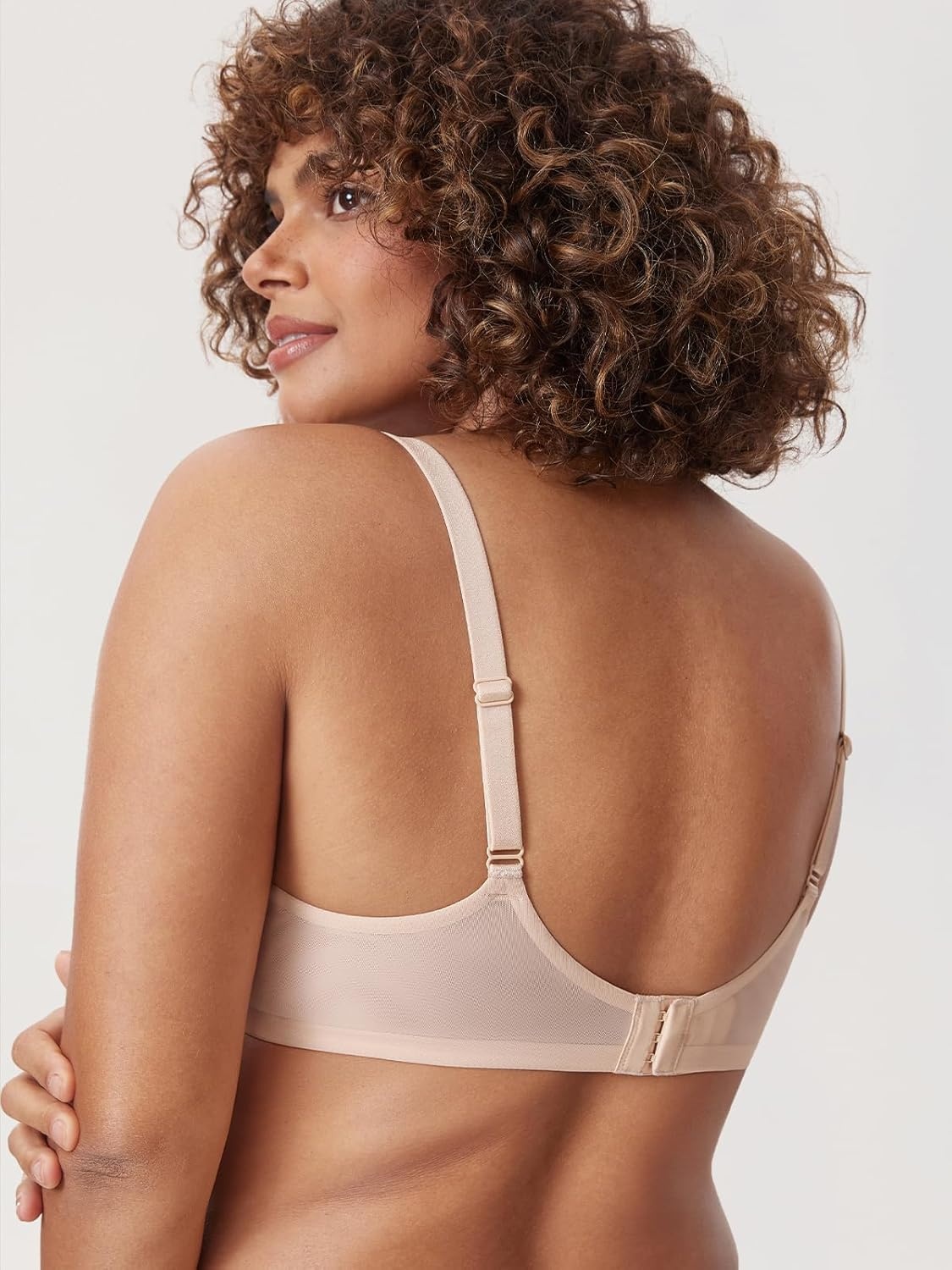 image:imageDELIMIRA Womens Balconette Lace Bra Plus Size Sexy See Through Unlined Underwire BrasBeige