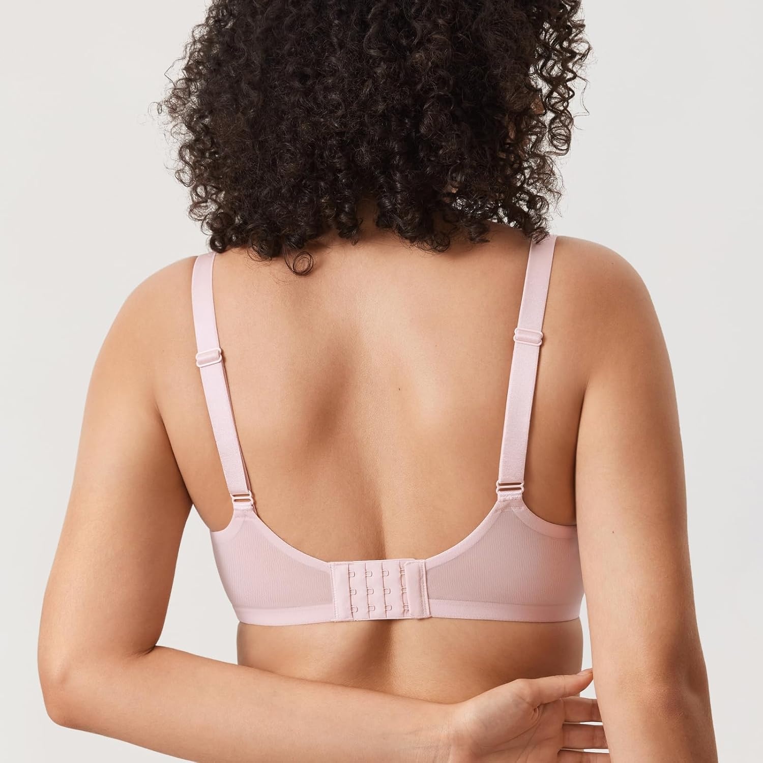 image:imageDELIMIRA Womens Balconette Lace Bra Plus Size Sexy See Through Unlined Underwire BrasGentle Rose