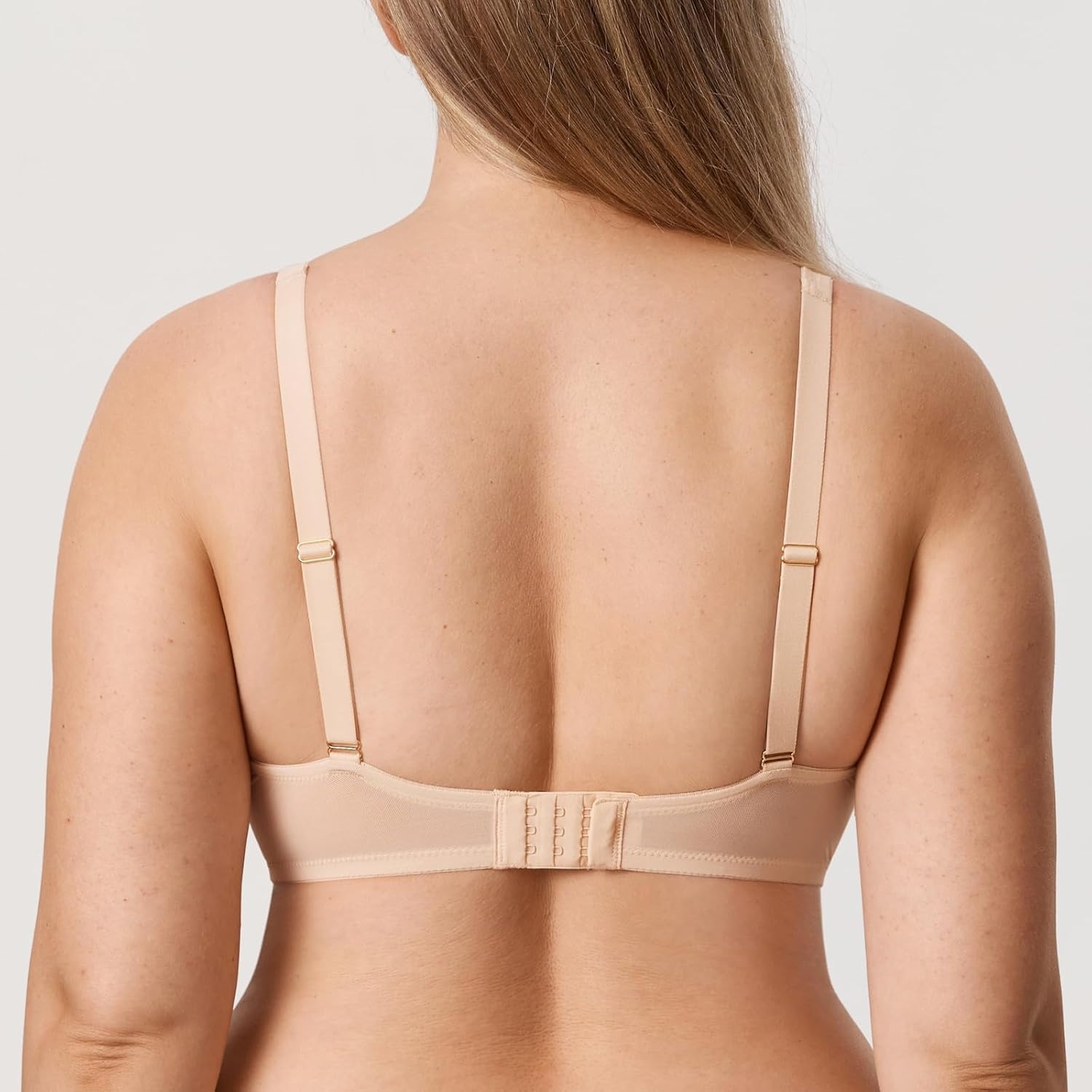 image:imageDELIMIRA Womens Cosnufy Sheer Mesh Bra No Underwire Full Coverage Plus Size Unlined BrasBeige
