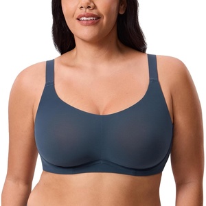 image:imageDELIMIRA Womens Cosnufy Sheer Full Coverage Bra Underwire Mesh See Through Plus Size UnlinedSargasso