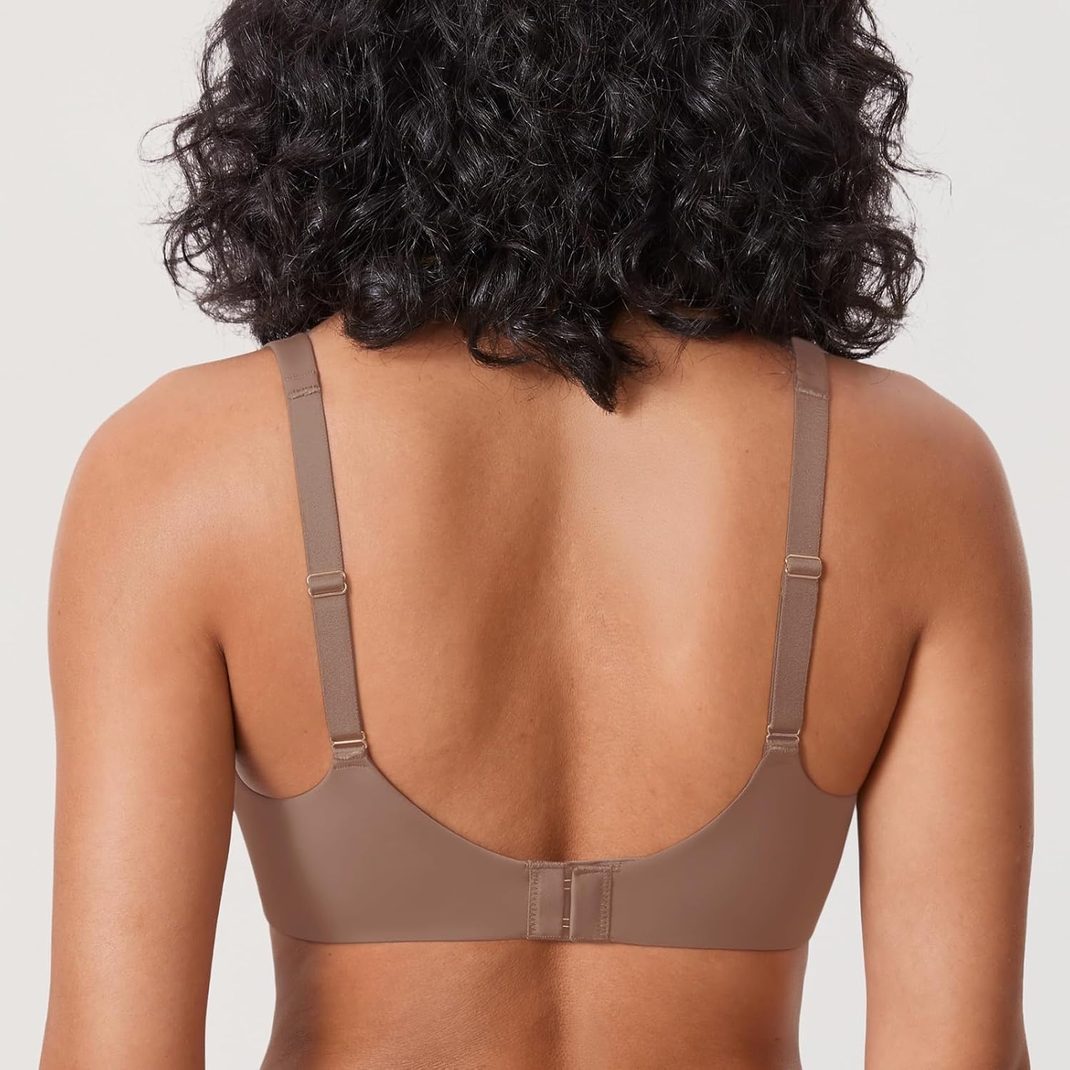 image:imageDELIMIRA Womens Confishape Balconette Bra Supportive T Shirt Full Coverage Plus Size Bras Underwire UnlinedBrown Purple Unlined