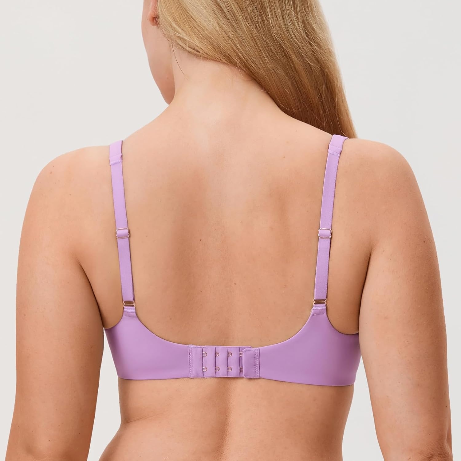 image:imageDELIMIRA Womens Confishape Balconette Bra Supportive T Shirt Full Coverage Plus Size Bras Underwire UnlinedGlaze Purple Unlined