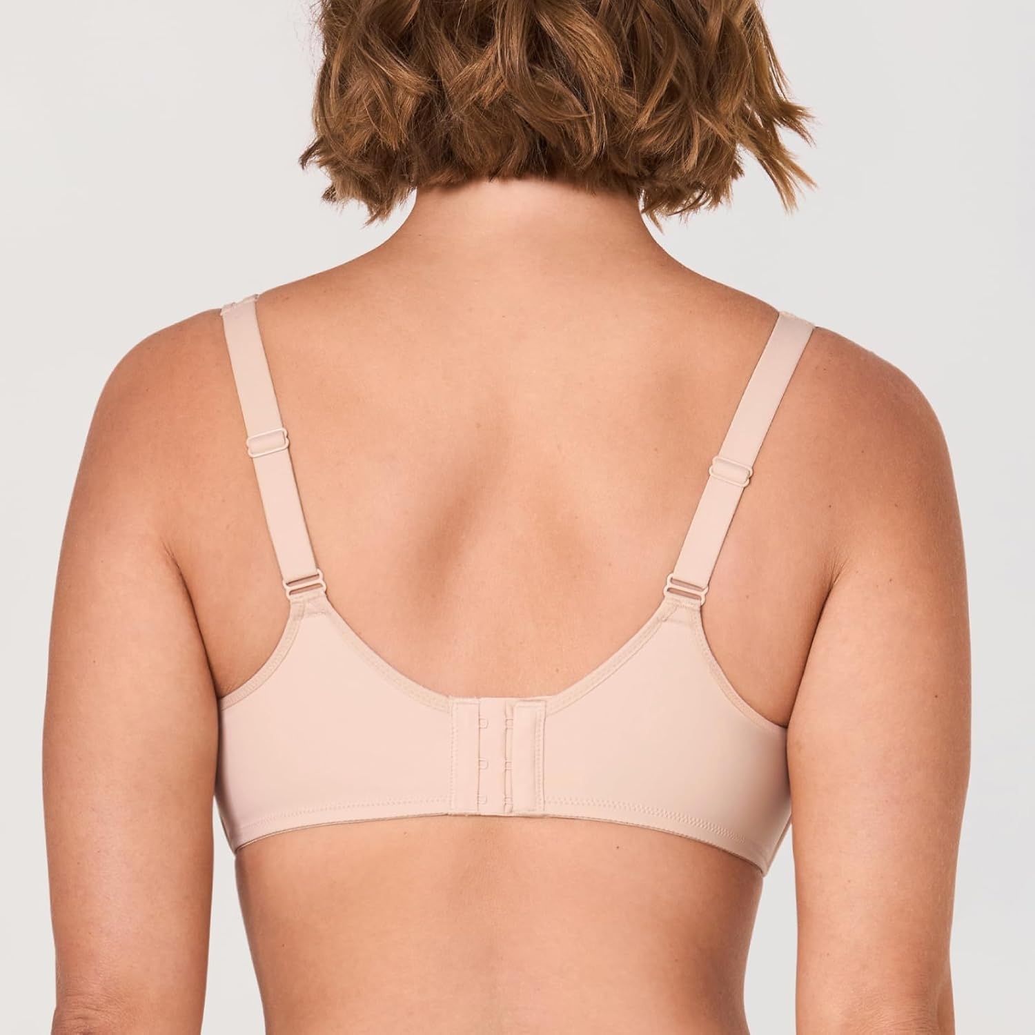 image:imageDELIMIRA Womens Confishape Full Coverage Bra Plus Size T Shirt Supportive Underwire Unlined Comfortable BrasBeige Unlined