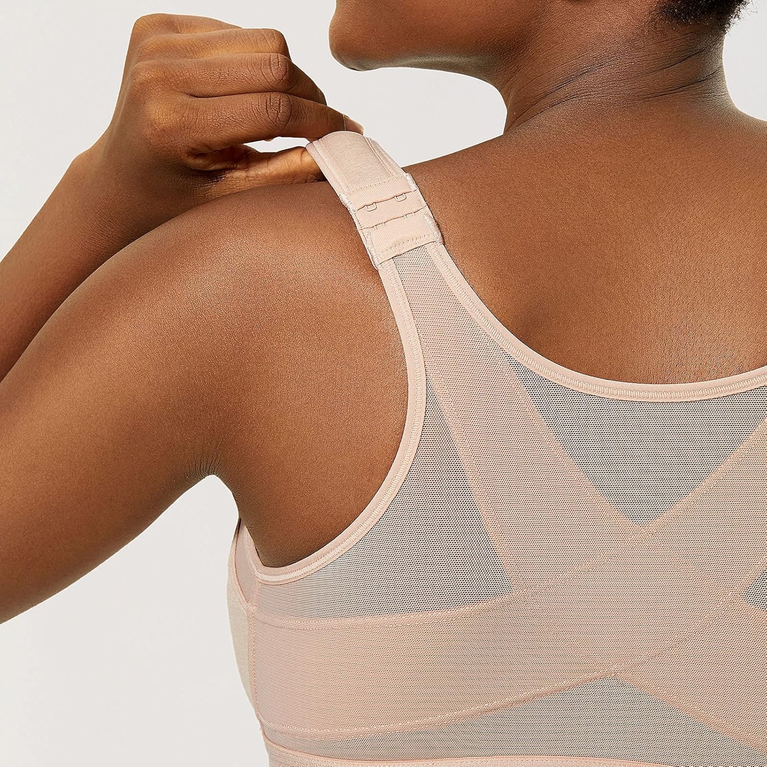 image:imageDELIMIRA Womens Front Closure Posture Wireless Back Support Full Coverage BraOatmeal Heather