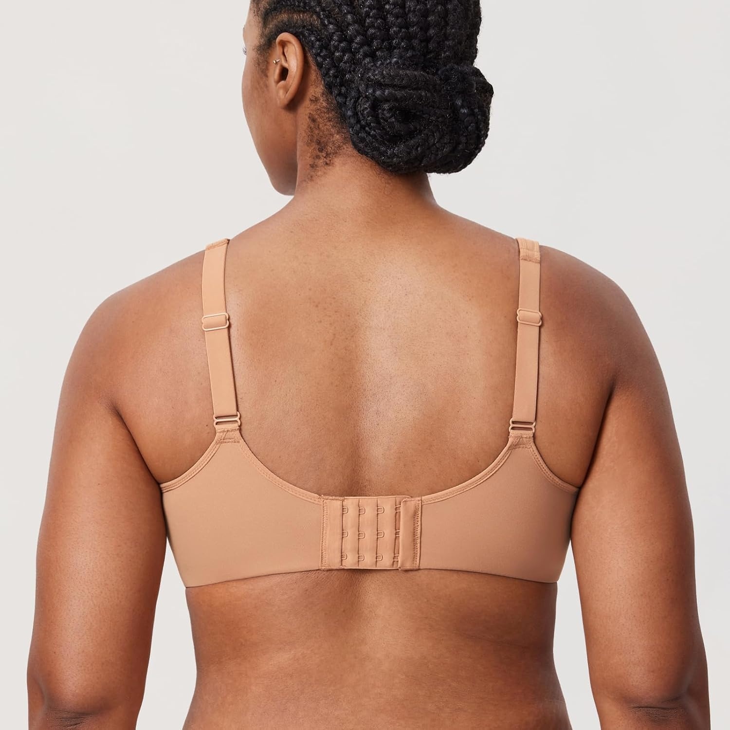 image:imageDELIMIRA Womens Inbarely Plus Full Coverage Bra Plus Size Underwire Unlined Seamless BrasBarely Buff