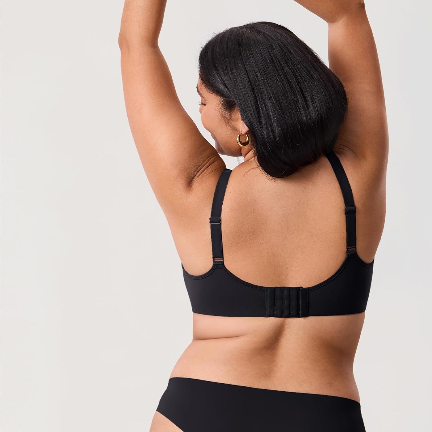 image:imageDELIMIRA Womens Inbarely Plus Full Coverage Bra Plus Size Underwire Unlined Seamless BrasBlack