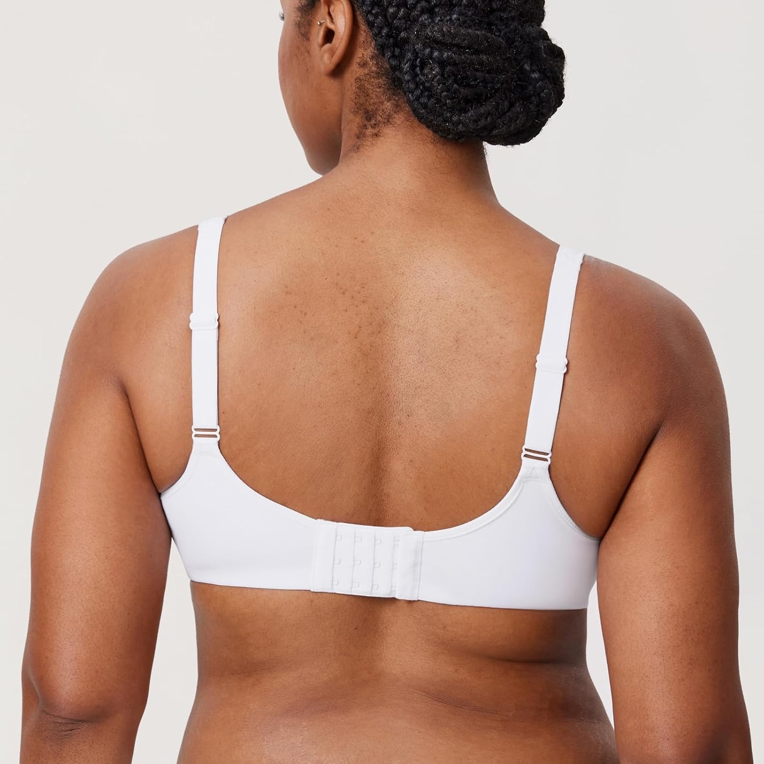 image:imageDELIMIRA Womens Inbarely Plus Full Coverage Bra Plus Size Underwire Unlined Seamless BrasWhite