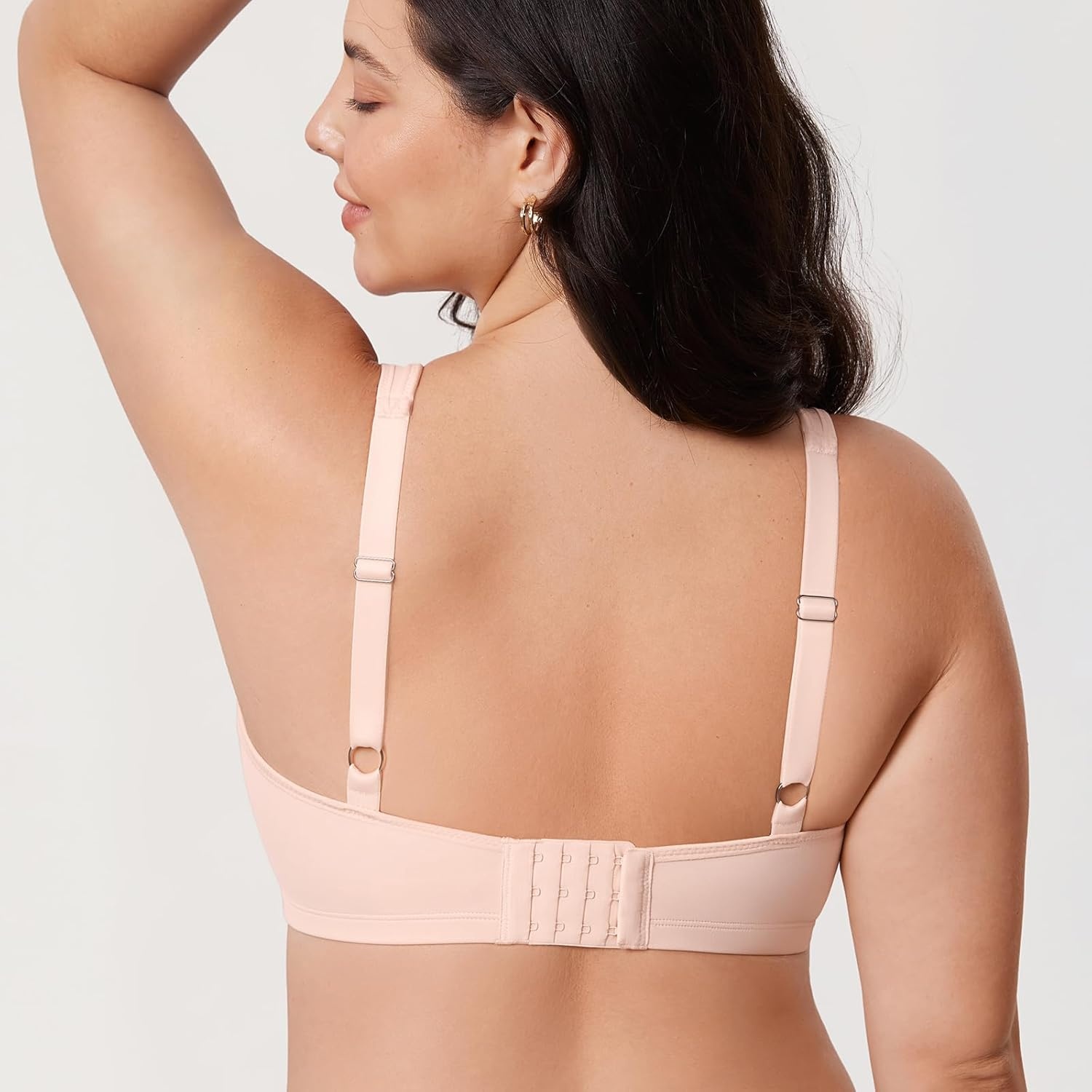 image:imageDELIMIRA Womens Minimizer Bra Plus Size Underwire Smooth Full Coverage Seamless BrasApricot Pink