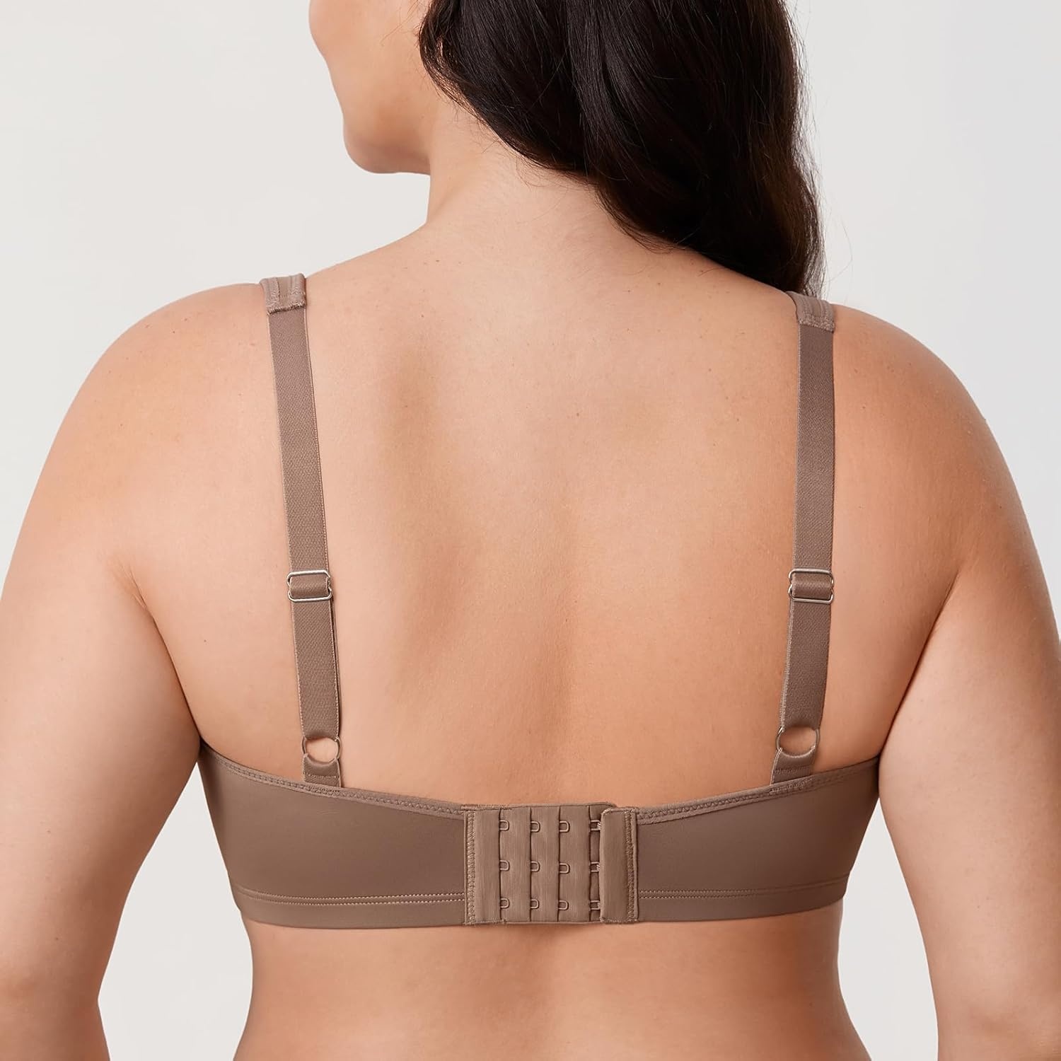 image:imageDELIMIRA Womens Minimizer Bra Plus Size Underwire Smooth Full Coverage Seamless BrasBrown Purple