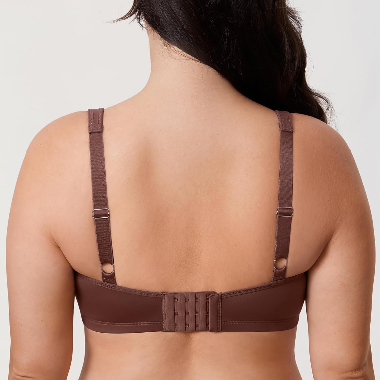 image:imageDELIMIRA Womens Minimizer Bra Plus Size Underwire Smooth Full Coverage Seamless BrasBrown Violet