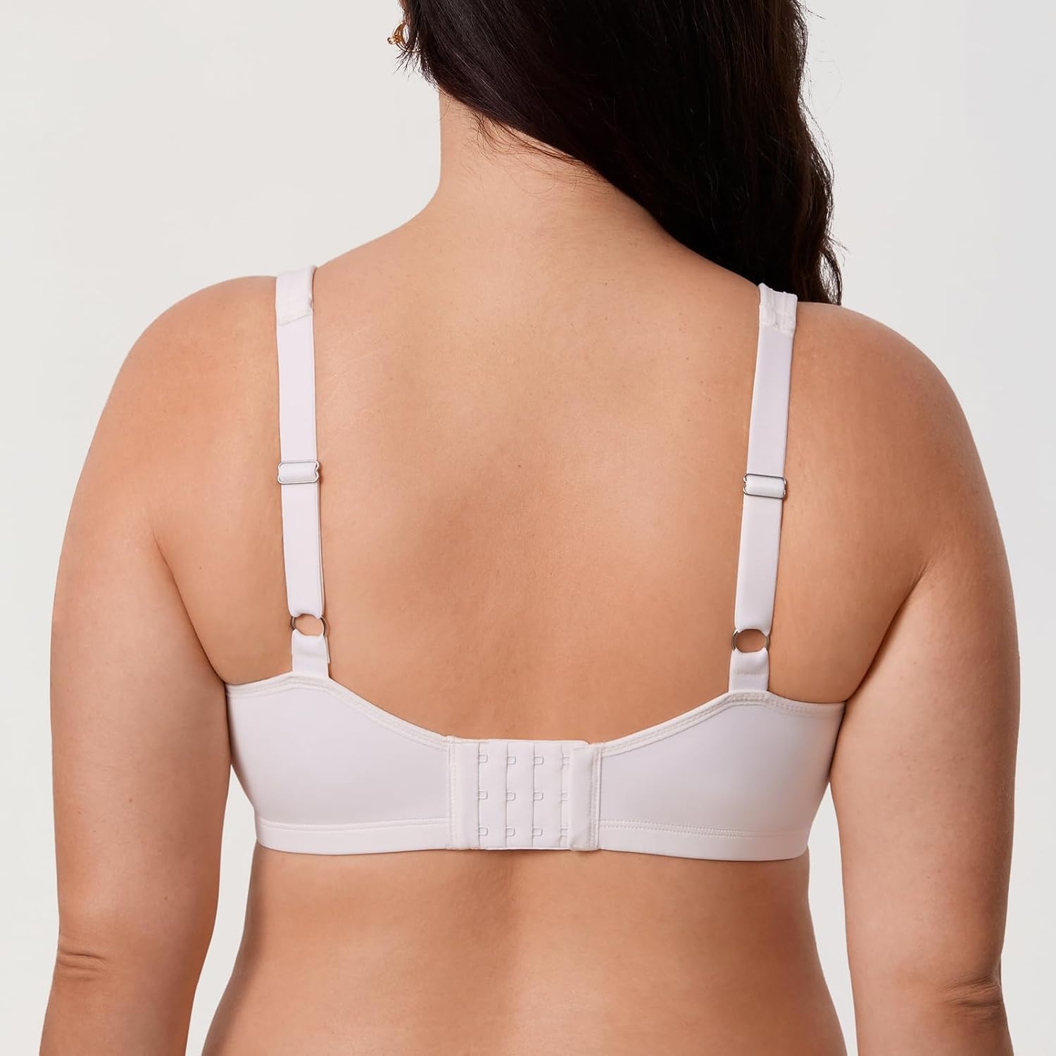 image:imageDELIMIRA Womens Minimizer Bra Plus Size Underwire Smooth Full Coverage Seamless BrasCoconut White
