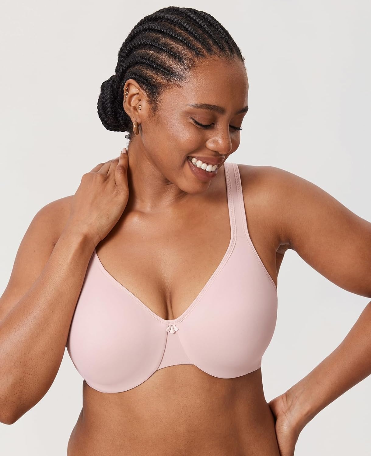 image:imageDELIMIRA Womens Minimizer Bra Plus Size Underwire Smooth Full Coverage Seamless BrasGentle Rose