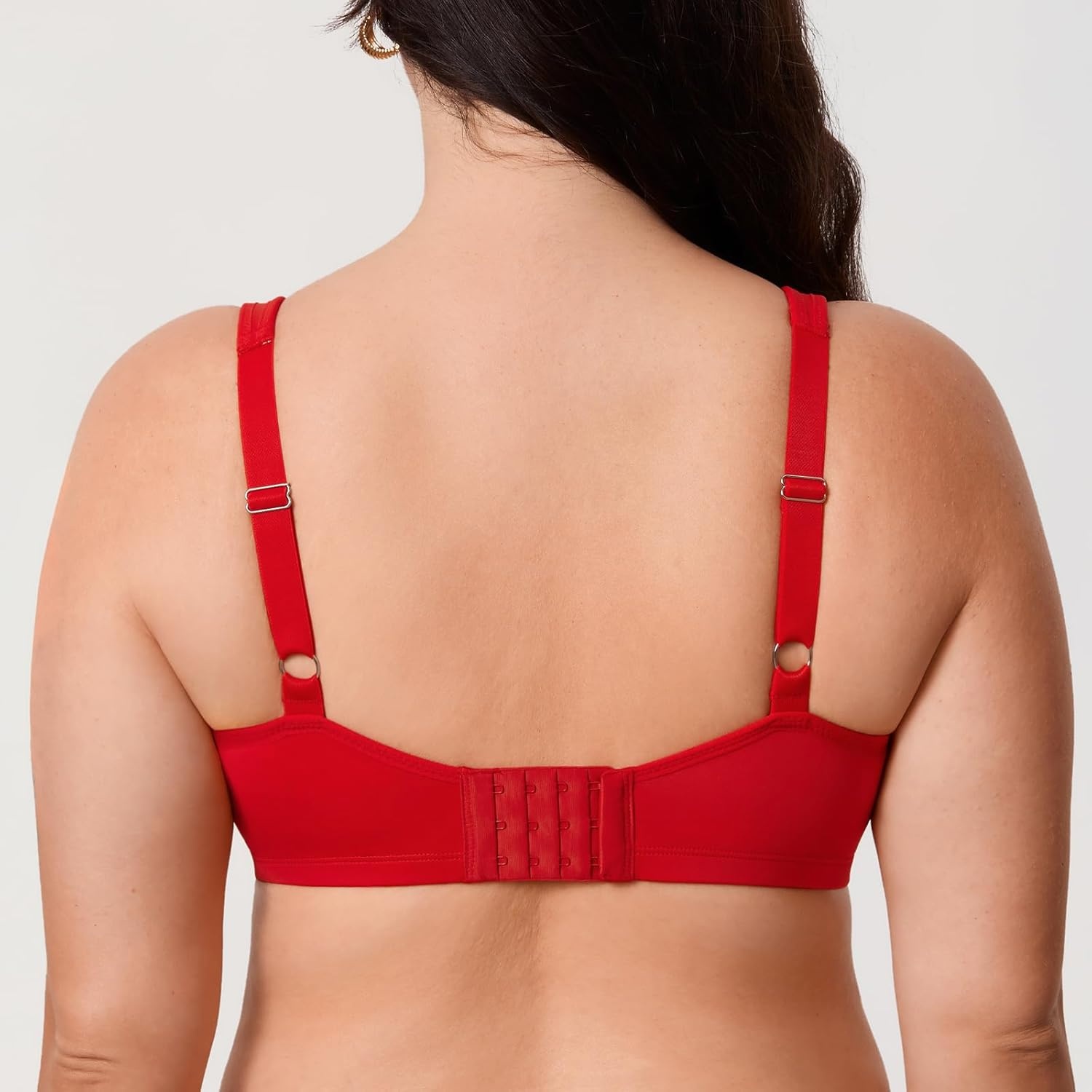 image:imageDELIMIRA Womens Minimizer Bra Plus Size Underwire Smooth Full Coverage Seamless BrasLipstick Red