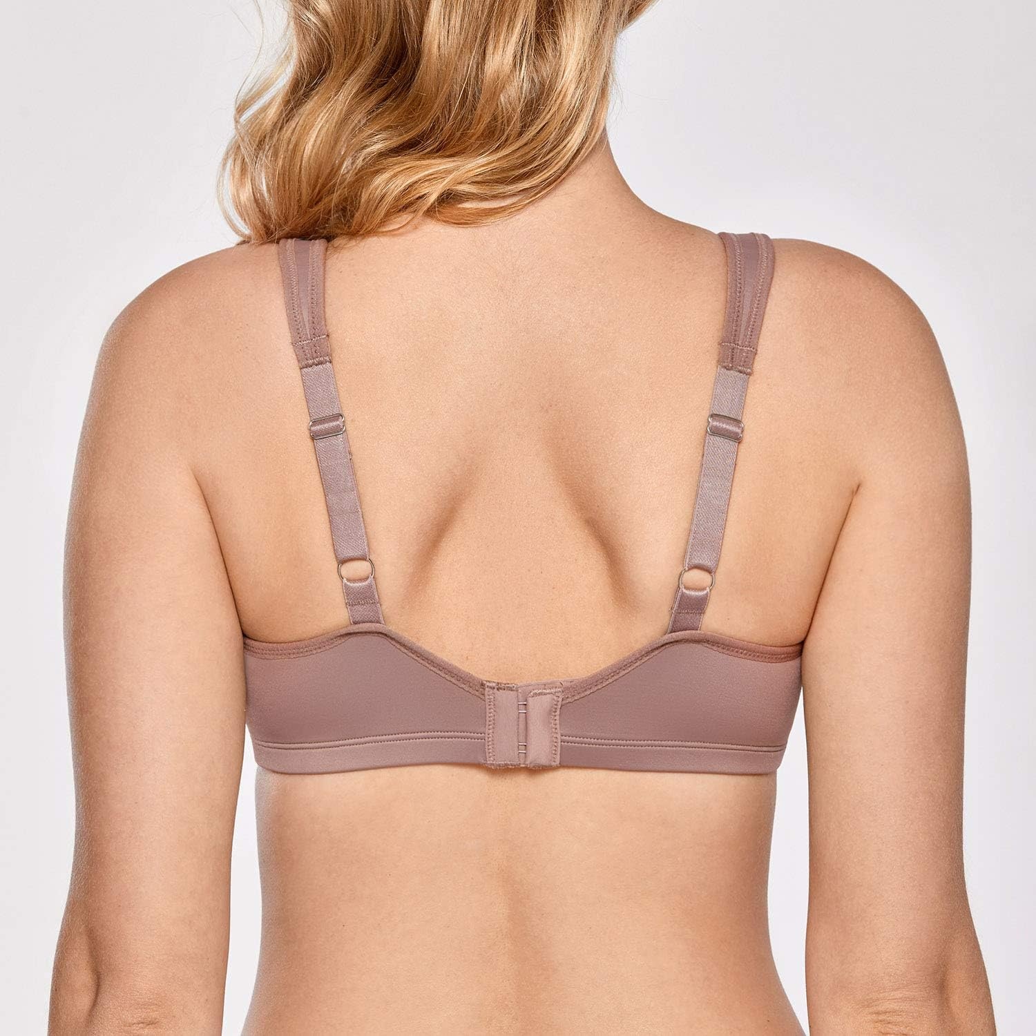 image:imageDELIMIRA Womens Minimizer Bra Plus Size Underwire Smooth Full Coverage Seamless BrasMochaccino