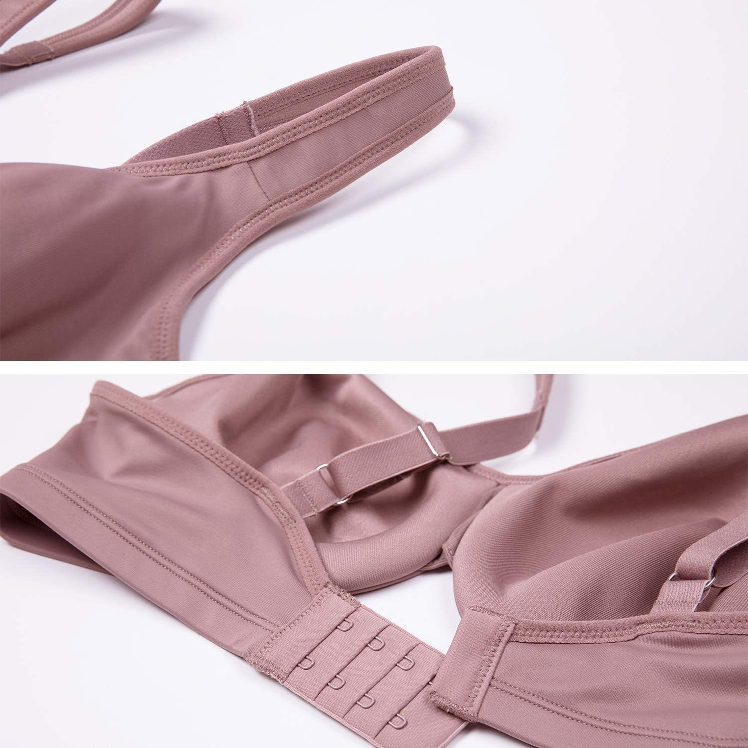image:imageDELIMIRA Womens Minimizer Bra Plus Size Underwire Smooth Full Coverage Seamless BrasMochaccino