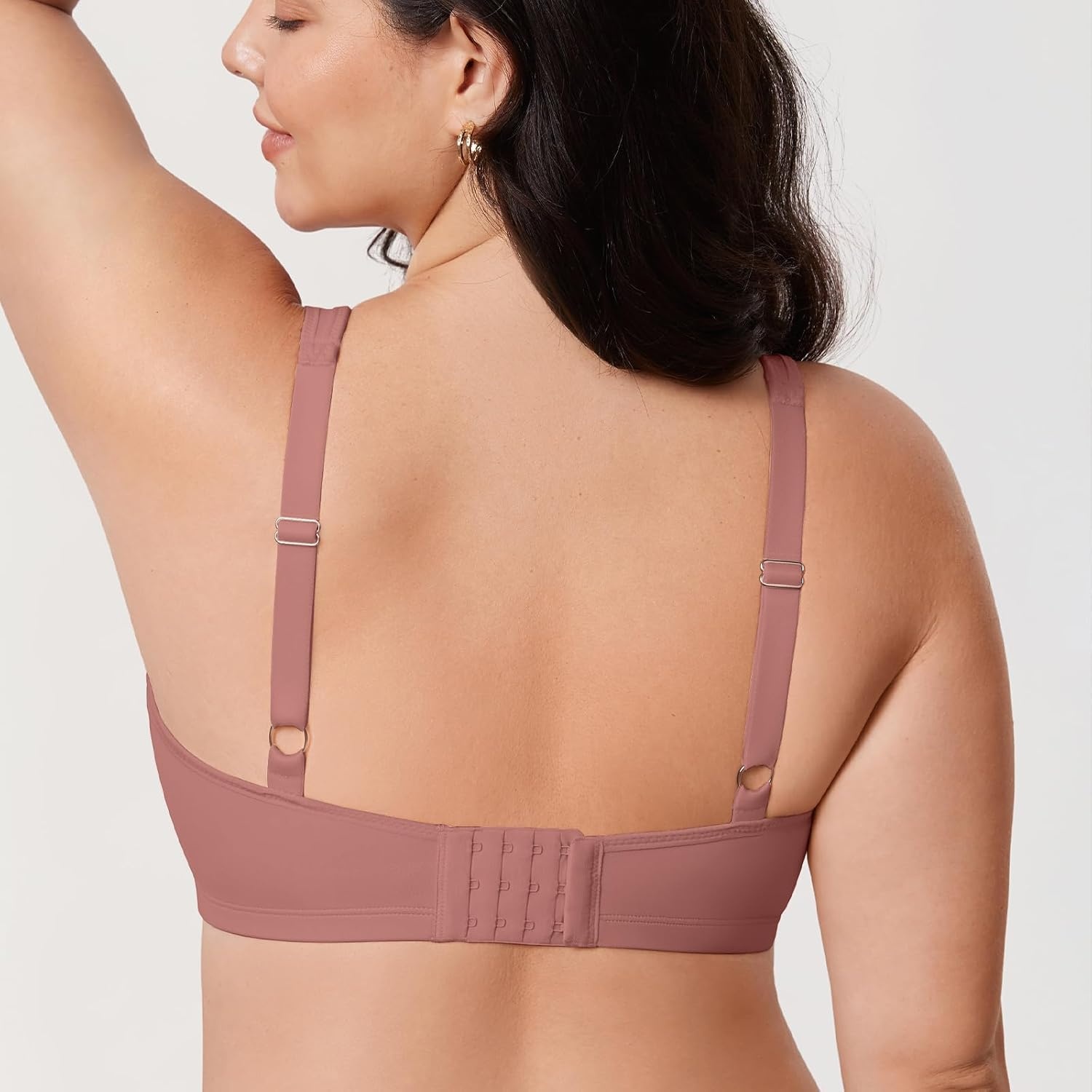 image:imageDELIMIRA Womens Minimizer Bra Plus Size Underwire Smooth Full Coverage Seamless BrasVintage Rose