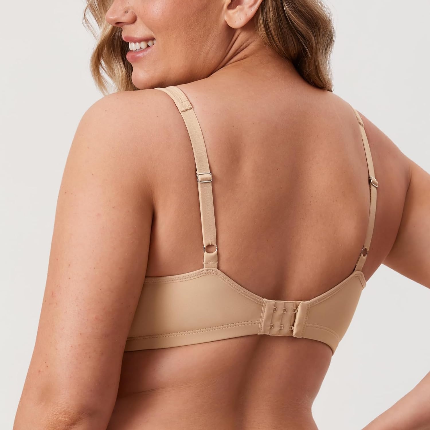 image:imageDELIMIRA Womens Minimizer Bra Plus Size Underwire Smooth Full Coverage Seamless BrasWarm Beige