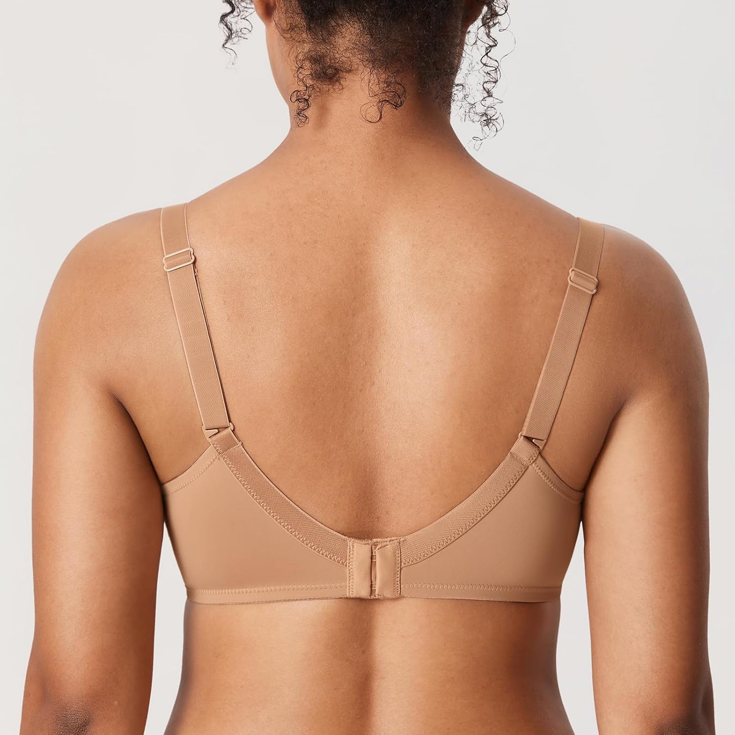 image:imageDELIMIRA Womens Plus Size Full Coverage Lace Underwire Unlined Bra Up to JBarely Buff