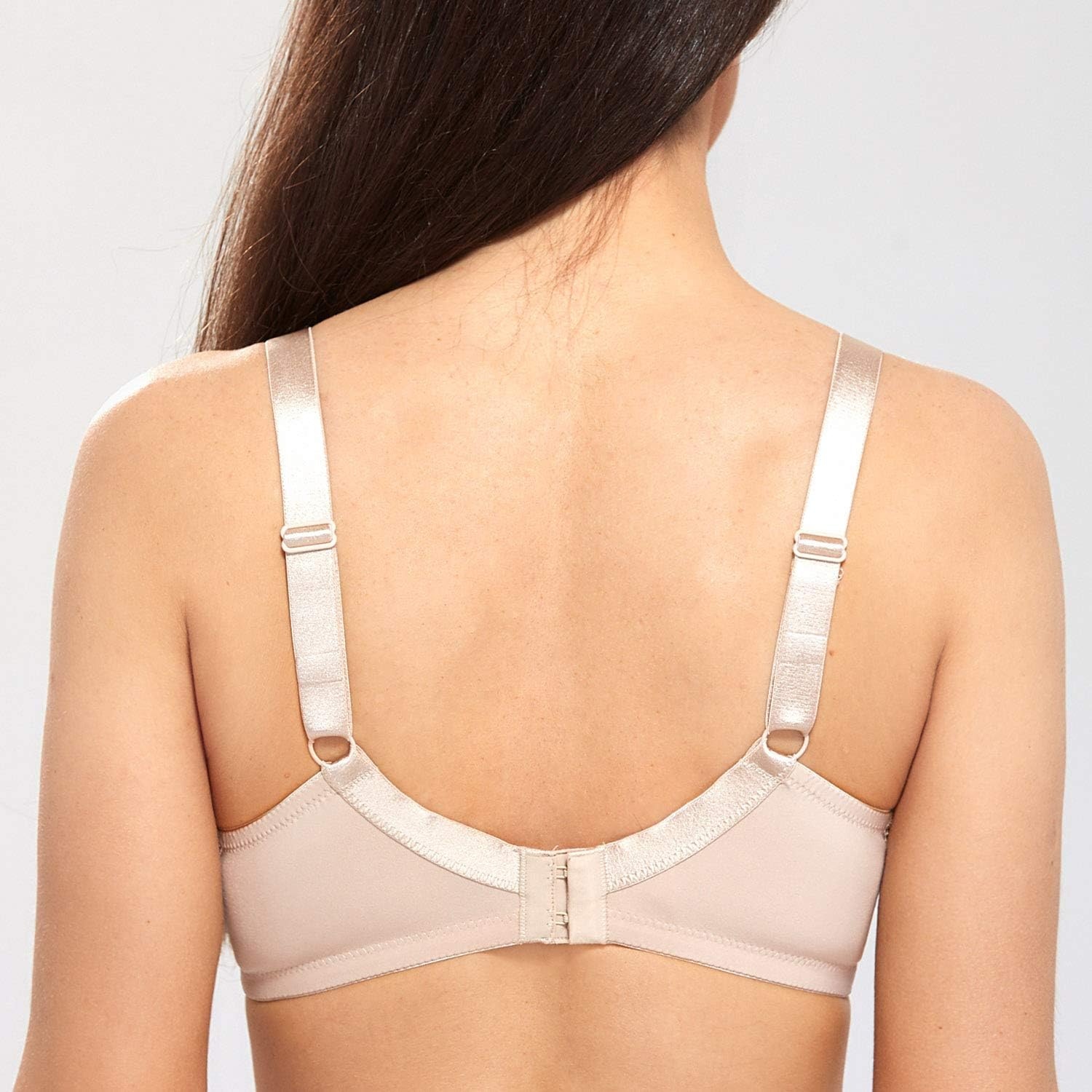 image:imageDELIMIRA Womens Plus Size Full Coverage Lace Underwire Unlined Bra Up to JBeige