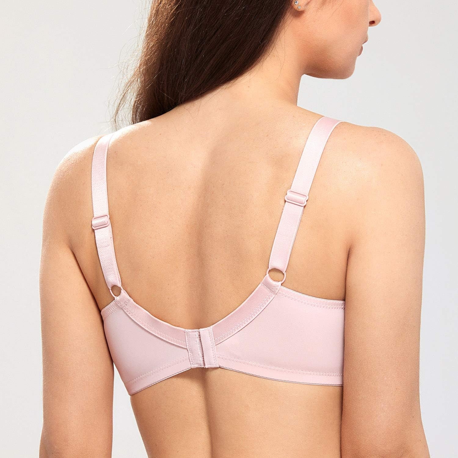 image:imageDELIMIRA Womens Plus Size Full Coverage Lace Underwire Unlined Bra Up to JGentle Rose