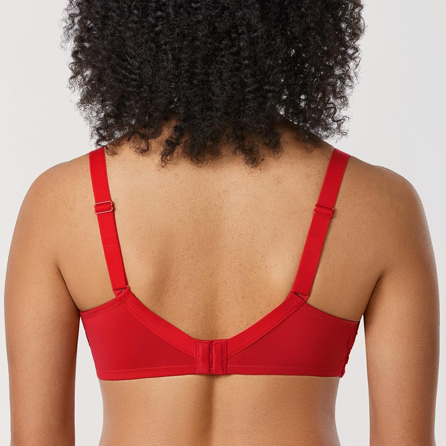 image:imageDELIMIRA Womens Plus Size Full Coverage Lace Underwire Unlined Bra Up to JLipstick Red