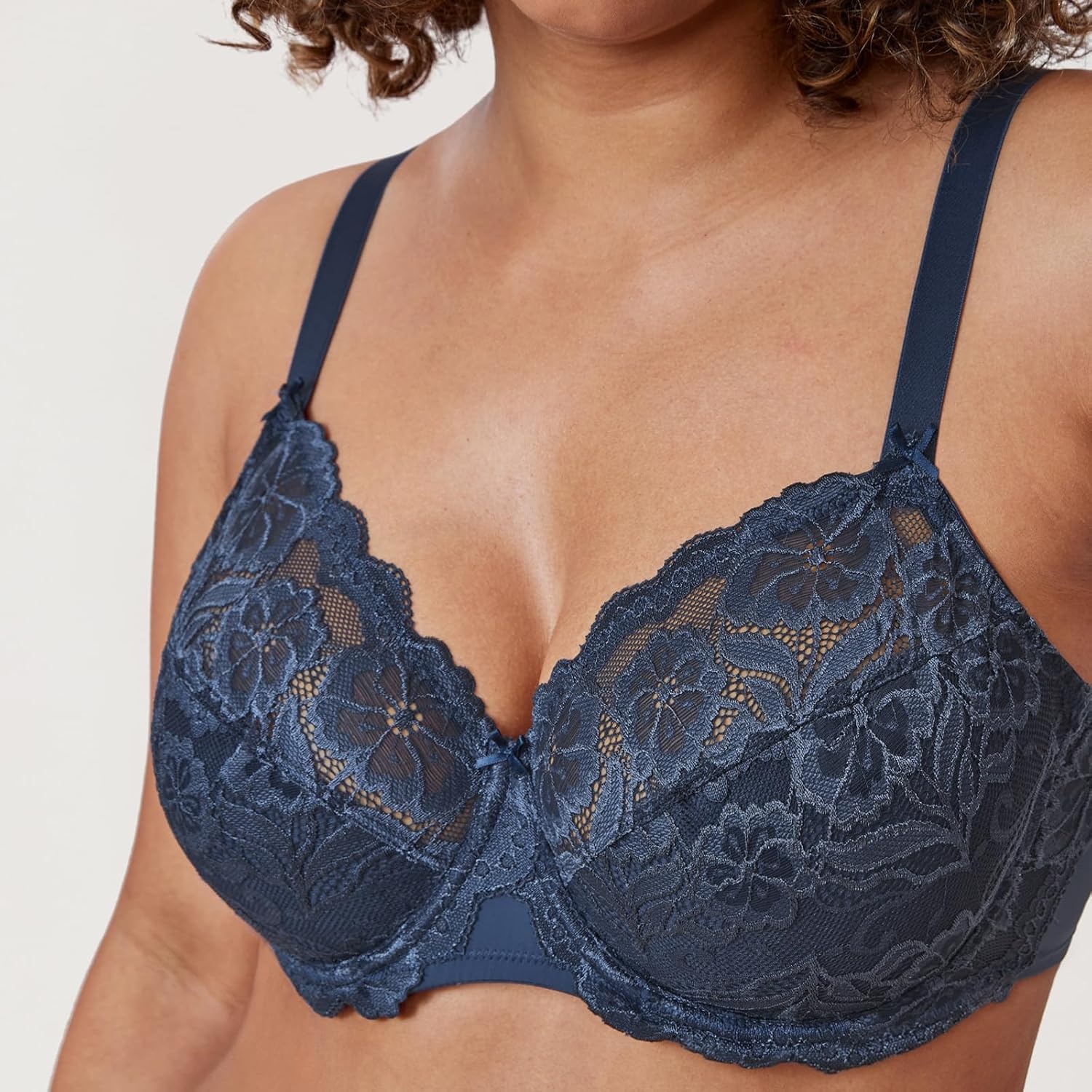 image:imageDELIMIRA Womens Plus Size Full Coverage Lace Underwire Unlined Bra Up to JSargasso
