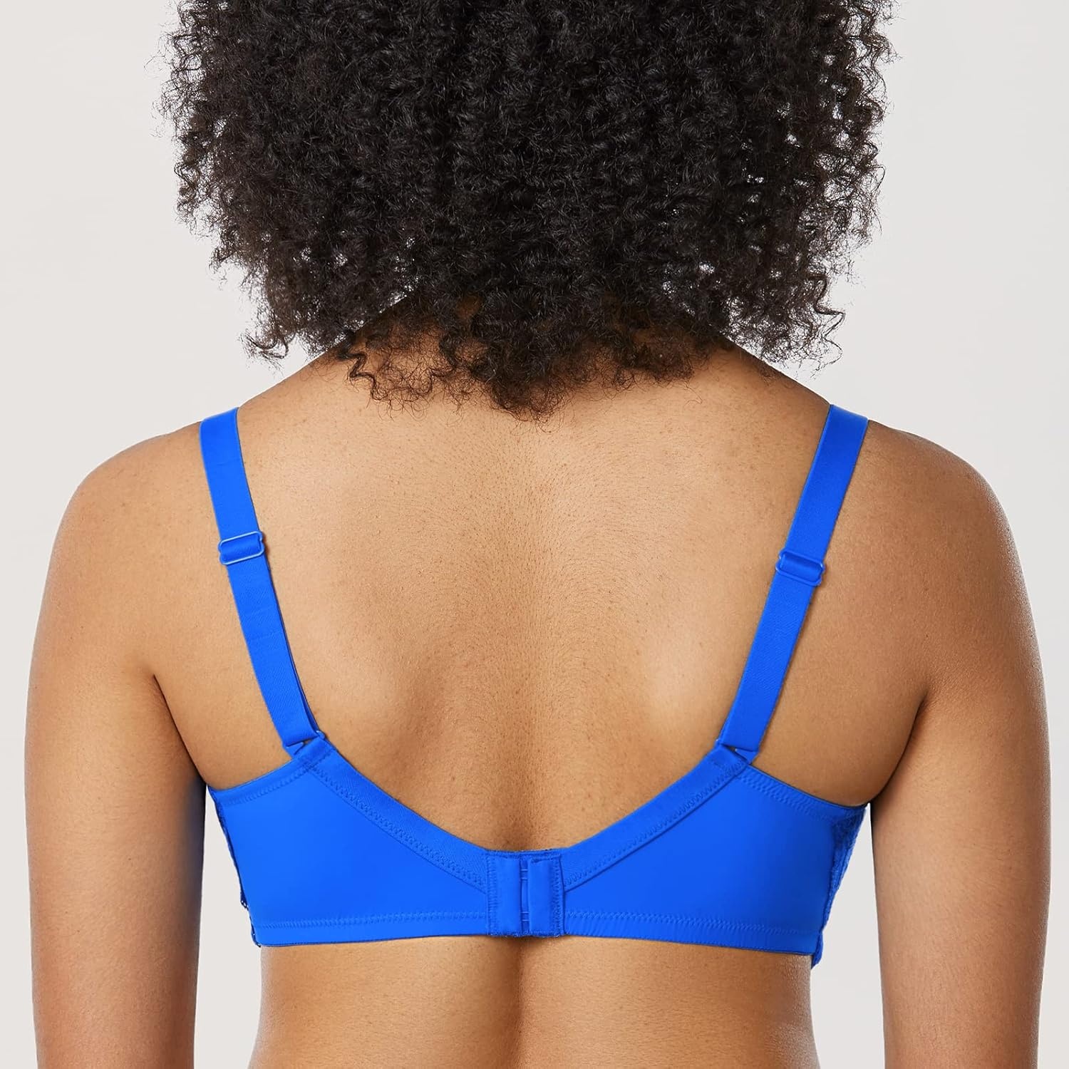 image:imageDELIMIRA Womens Plus Size Full Coverage Lace Underwire Unlined Bra Up to JSky Blue
