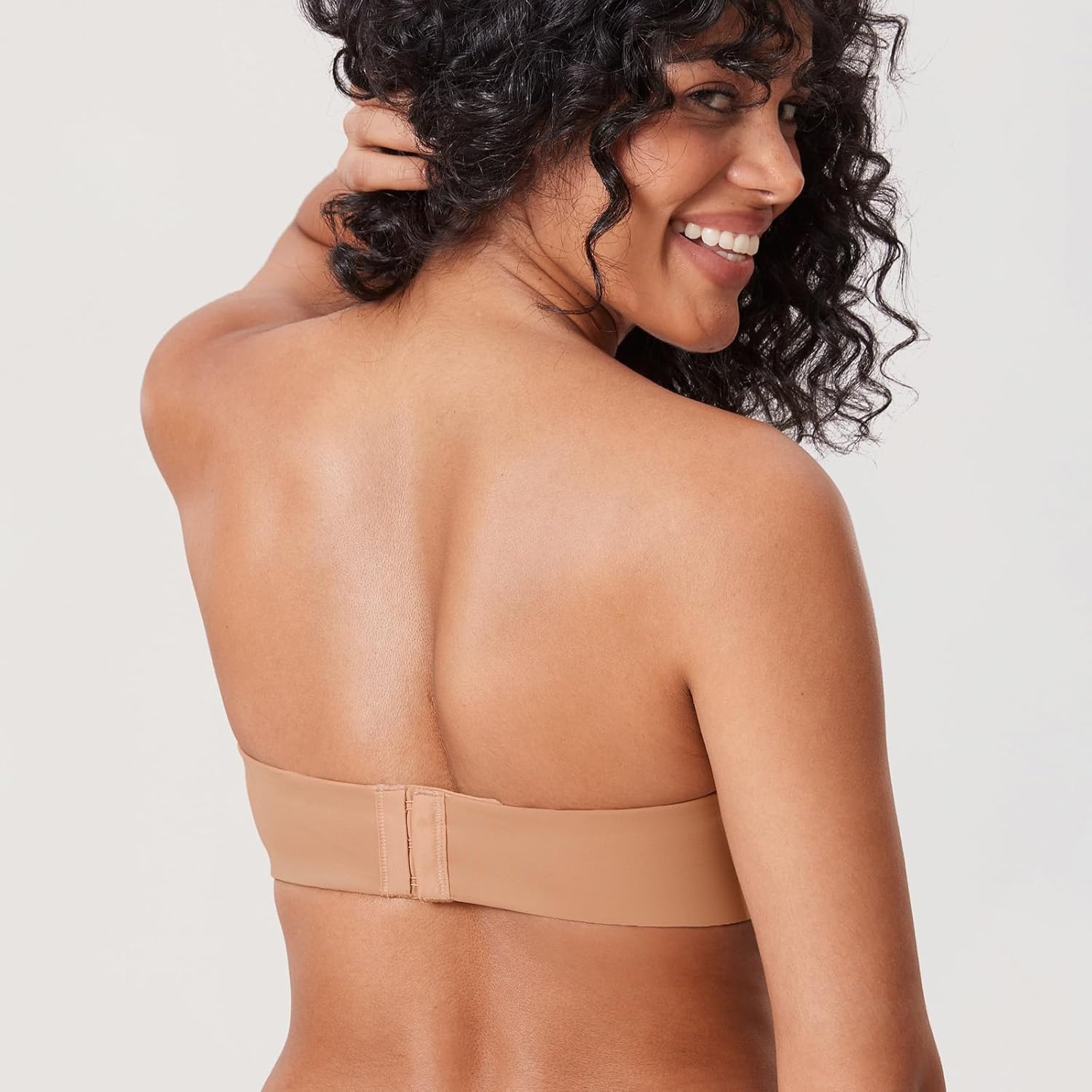 image:imageDELIMIRA Womens Strapless Bra Minimizer Seamless Underwire Unlined Bandeau for Big BustBarely Buff