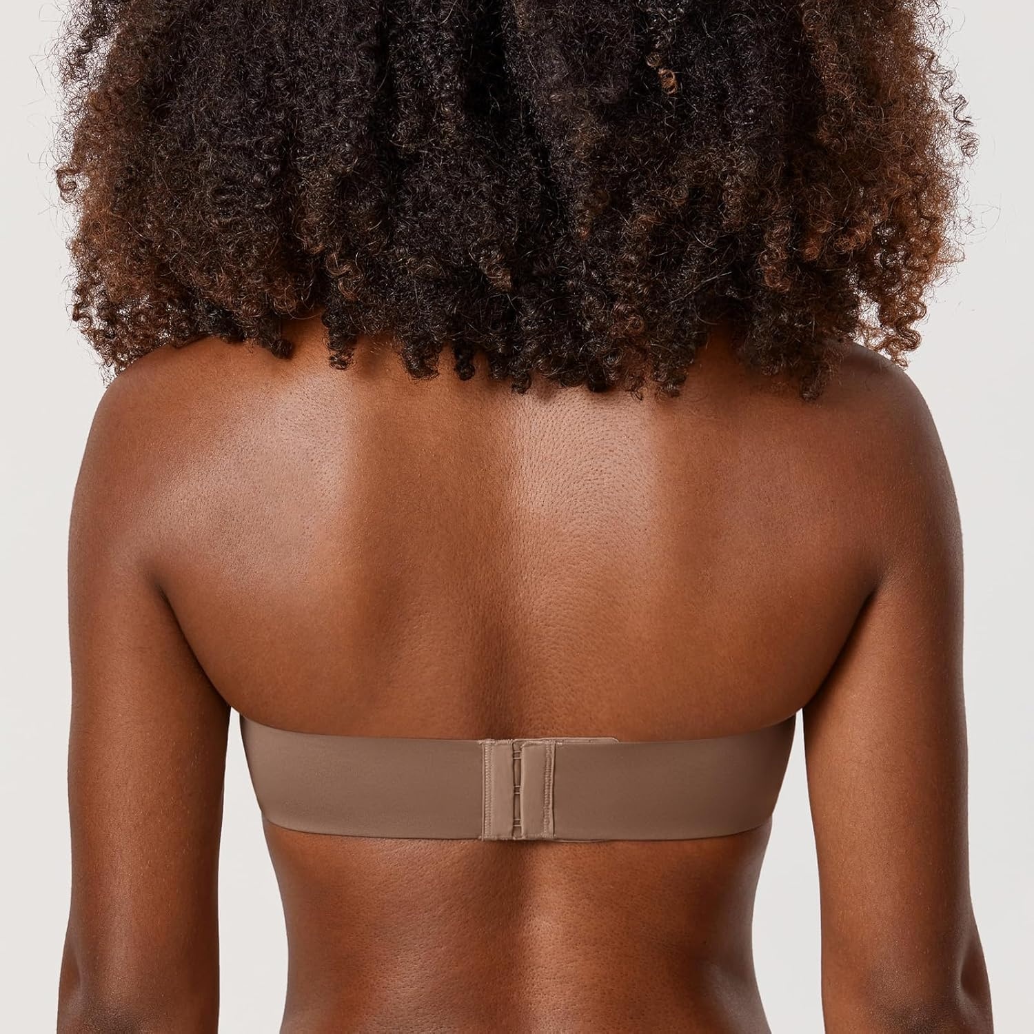 image:imageDELIMIRA Womens Strapless Bra Minimizer Seamless Underwire Unlined Bandeau for Big BustBrown Purple