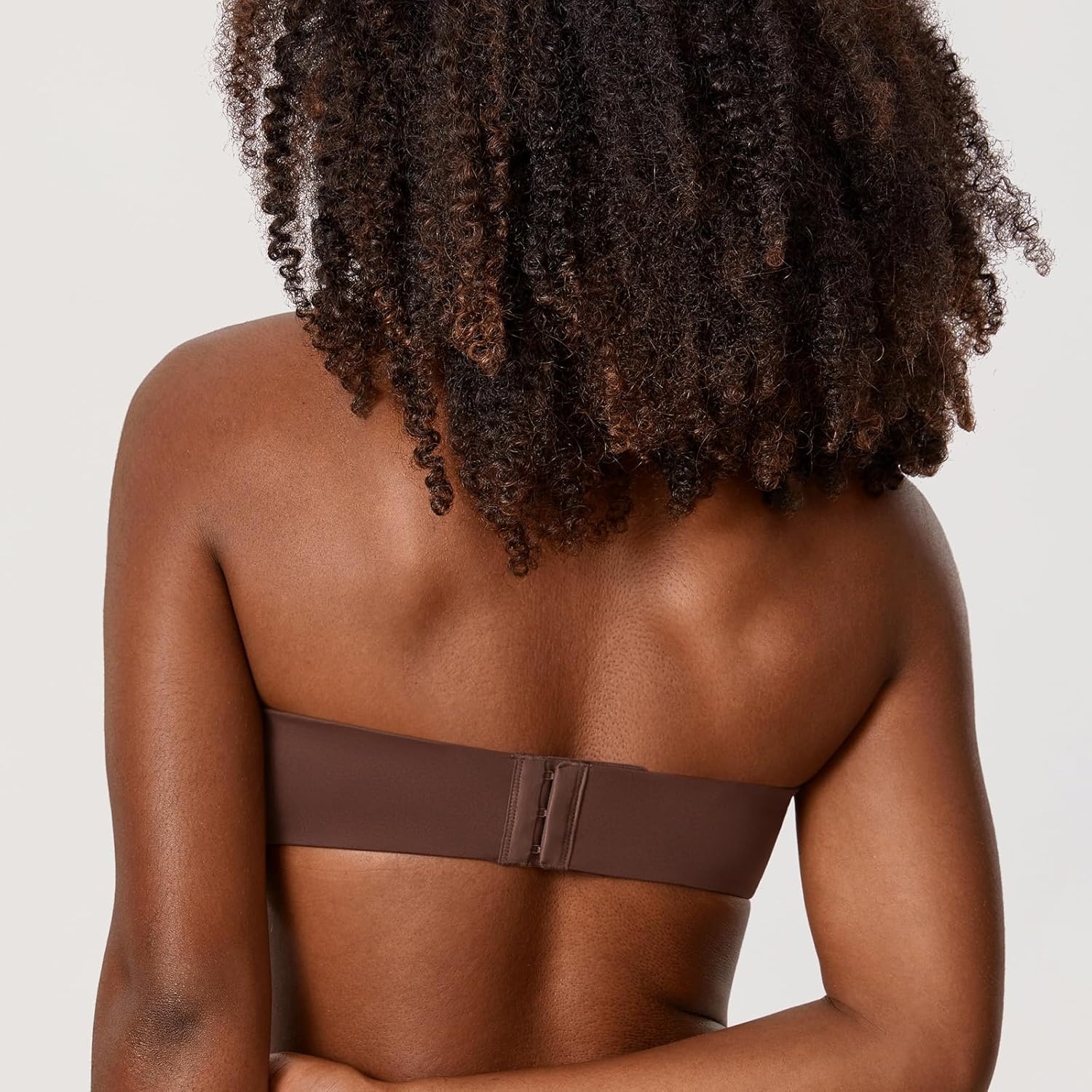 image:imageDELIMIRA Womens Strapless Bra Minimizer Seamless Underwire Unlined Bandeau for Big BustBrown Violet