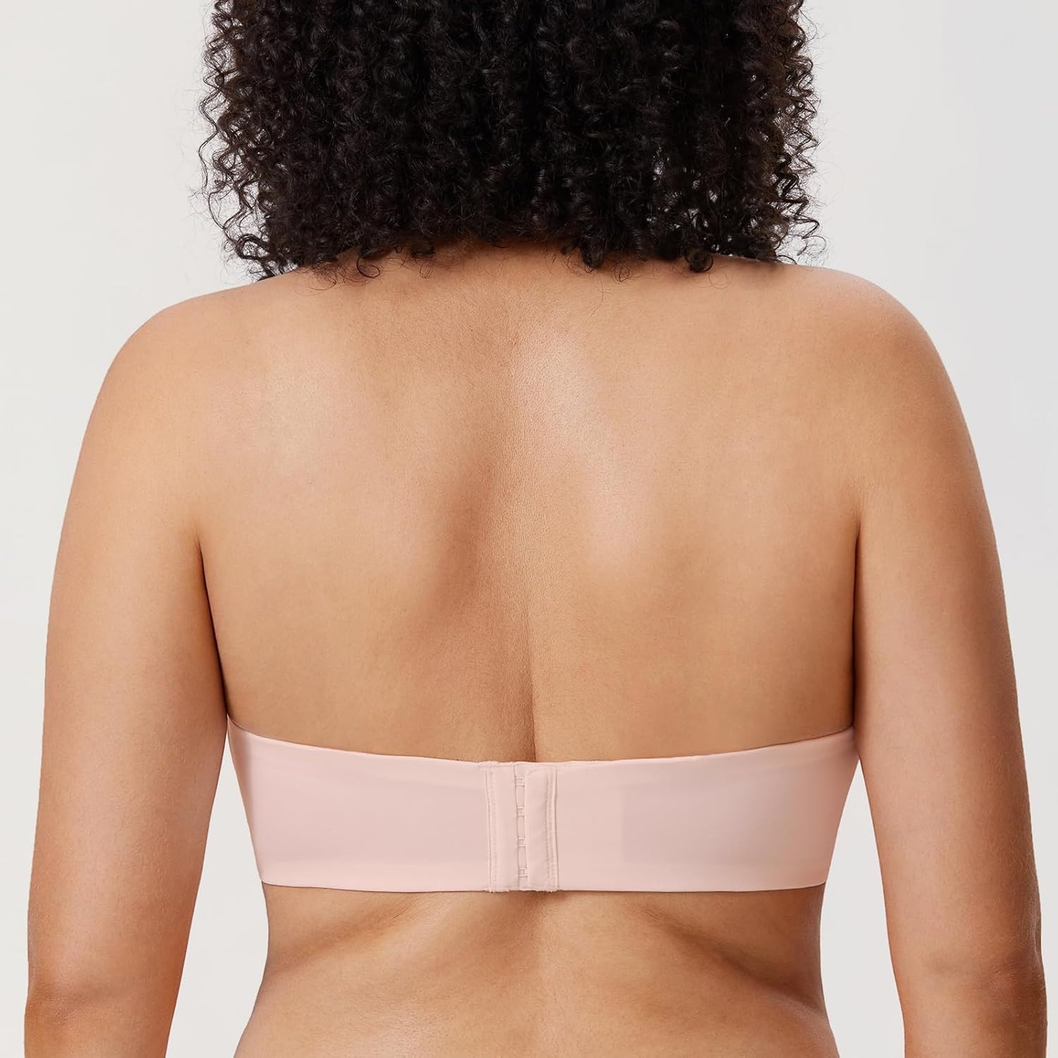 image:imageDELIMIRA Womens Strapless Bra Minimizer Seamless Underwire Unlined Bandeau for Big BustGentle Rose