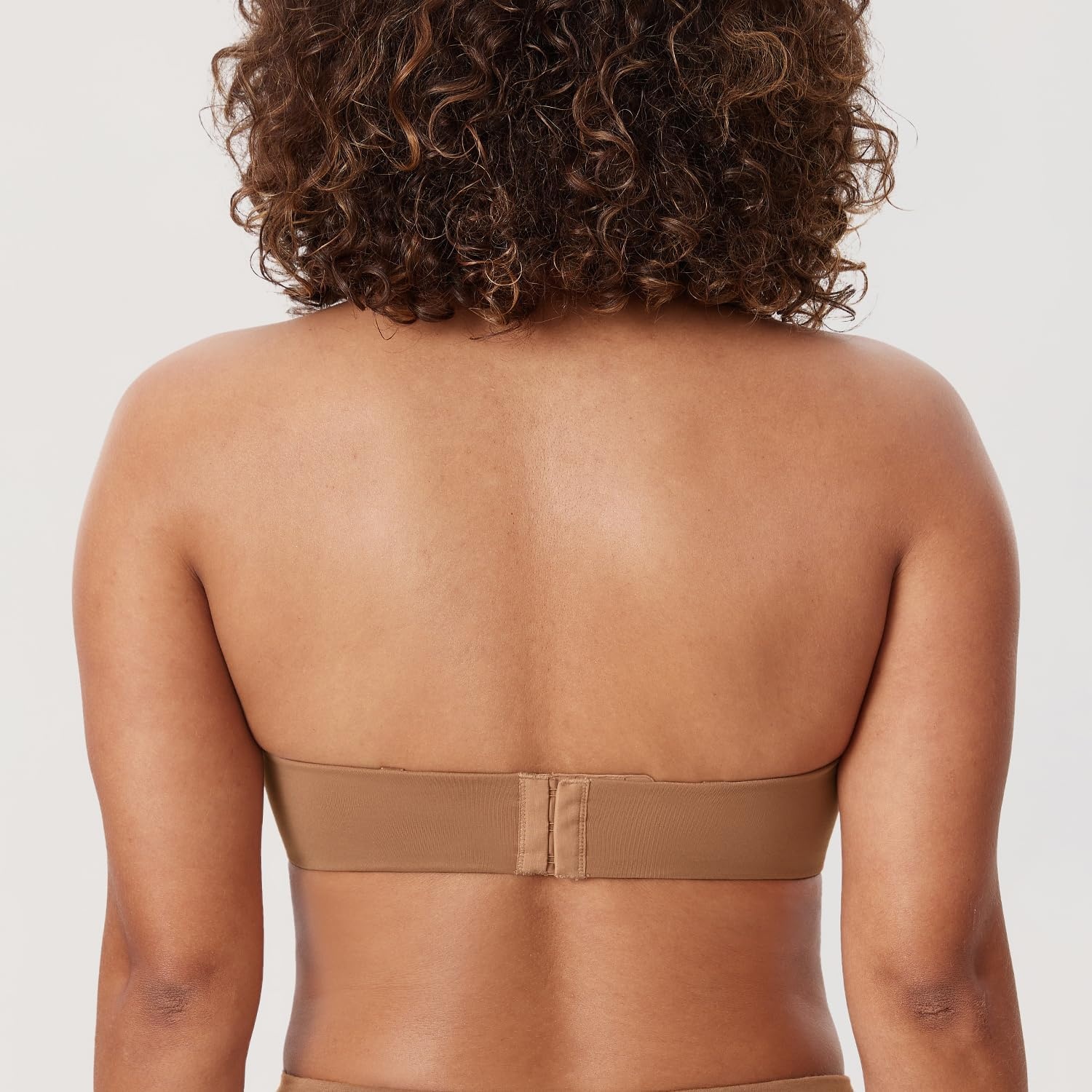 image:imageDELIMIRA Womens Strapless Bra Minimizer Seamless Underwire Unlined Bandeau for Big BustGravel Beige