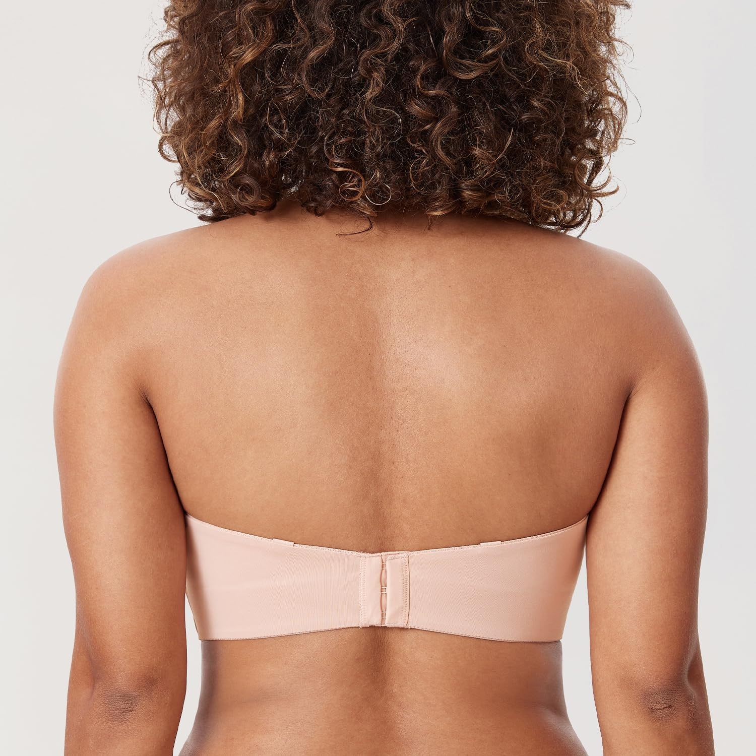image:imageDELIMIRA Womens Strapless Bra Unlined Underwire Minimizer Plus Size SupportApricot Pink