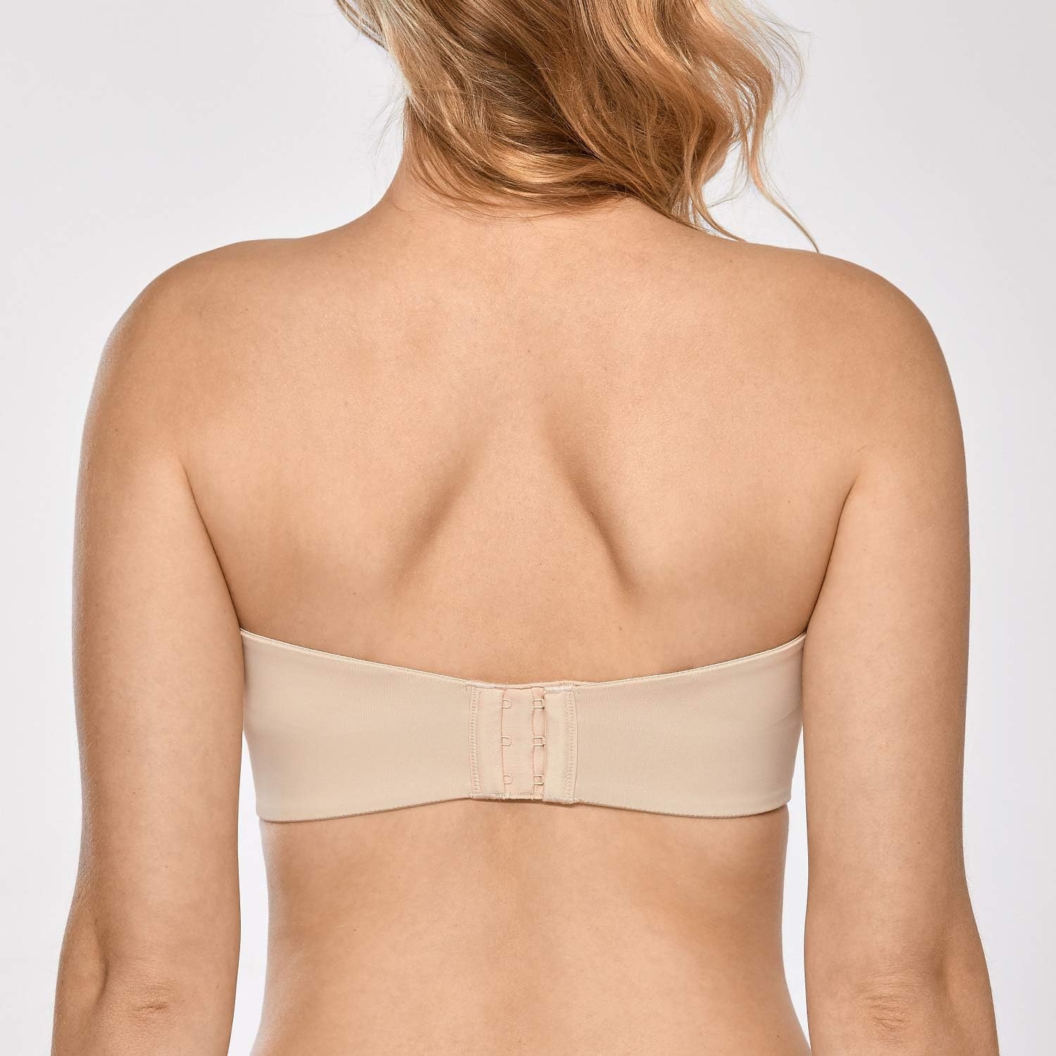 image:imageDELIMIRA Womens Strapless Bra Unlined Underwire Minimizer Plus Size SupportBeige