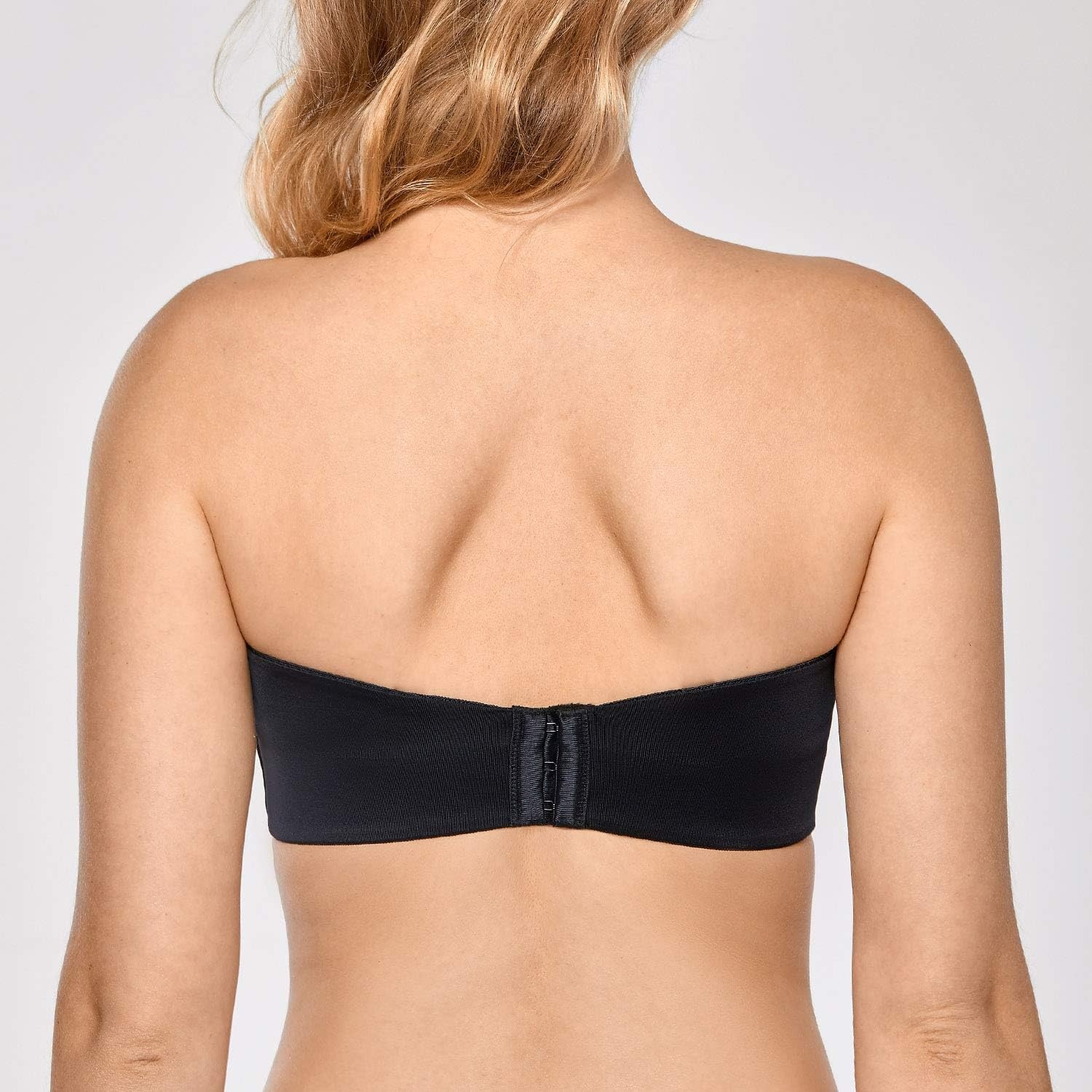 image:imageDELIMIRA Womens Strapless Bra Unlined Underwire Minimizer Plus Size SupportBlack