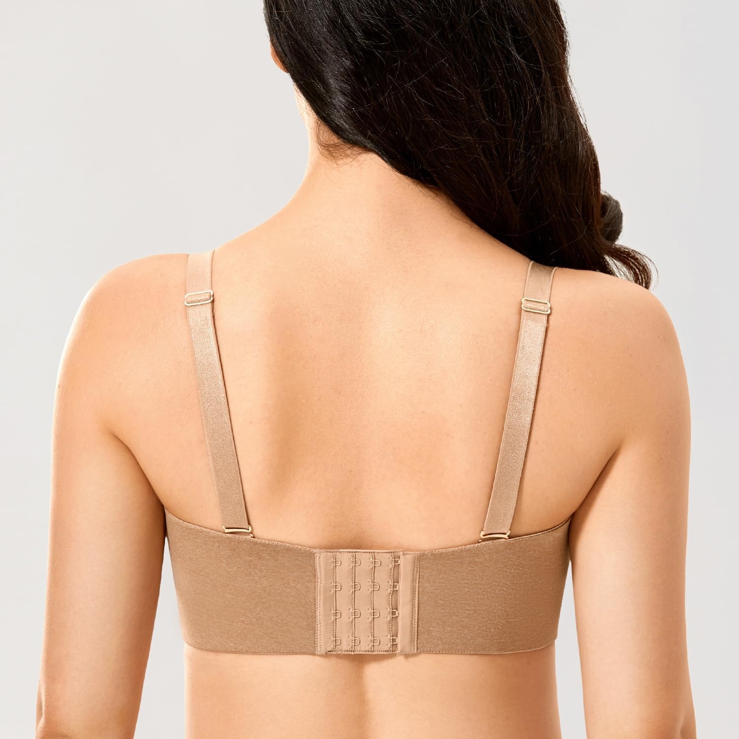 image:imageDELIMIRA Womens Strapless Bra Unlined Underwire Minimizer Plus Size SupportChanterelle