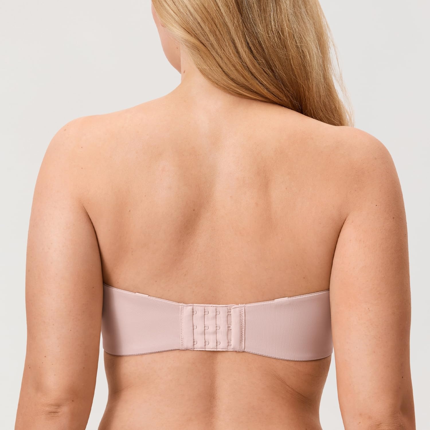 image:imageDELIMIRA Womens Strapless Bra Unlined Underwire Minimizer Plus Size SupportGentle Rose
