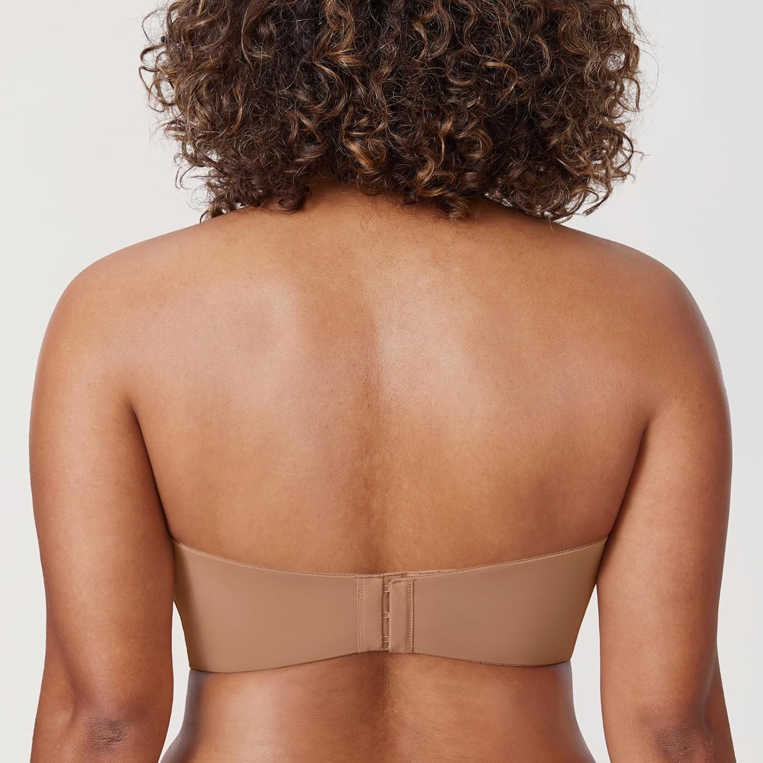 image:imageDELIMIRA Womens Strapless Bra Unlined Underwire Minimizer Plus Size SupportGravel Beige