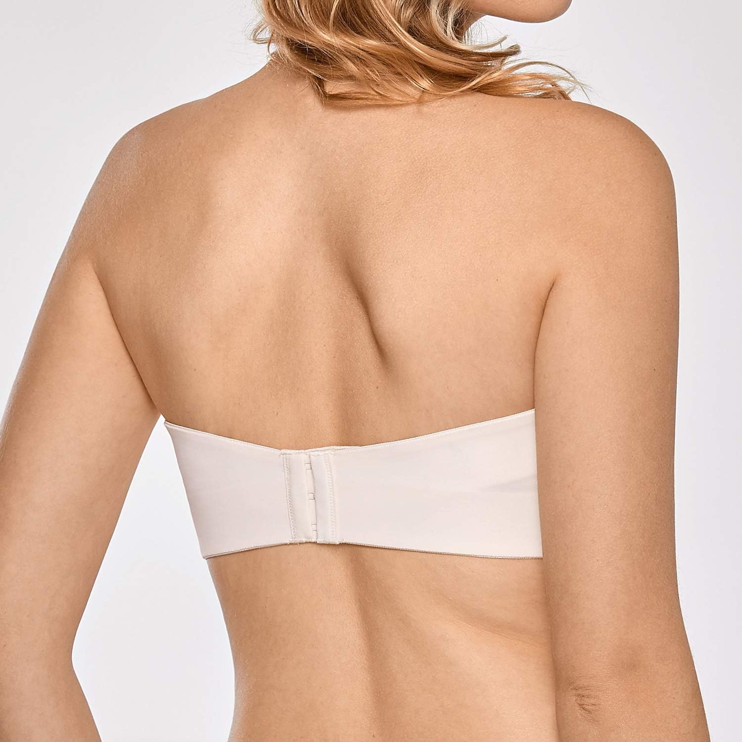 image:imageDELIMIRA Womens Strapless Bra Unlined Underwire Minimizer Plus Size SupportRose White