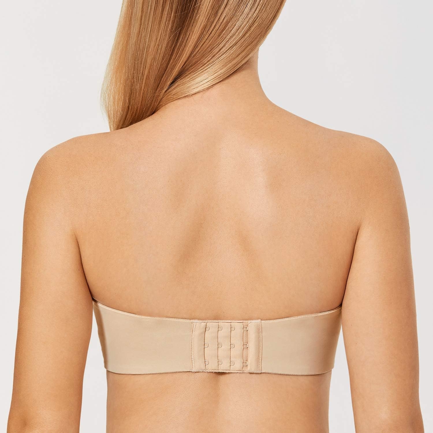 image:imageDELIMIRA Womens Strapless Bra Unlined Underwire Minimizer Plus Size SupportTaupe Tan