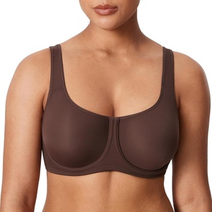 image:imageDELIMIRA Womens Confishape Full Coverage Bra Plus Size T Shirt Supportive Underwire Unlined Comfortable BrasHazelnut  Unlined