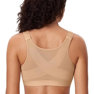 image:imageDELIMIRA Womens Front Closure Posture Wireless Back Support Full Coverage Bra